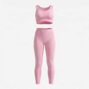 <b>Low</b> Moq Custom Material Yoga Set Made Workout New Arrival For Women Athletic Seamless Clothing Gym Activewear Tracksuits - Product Image 1