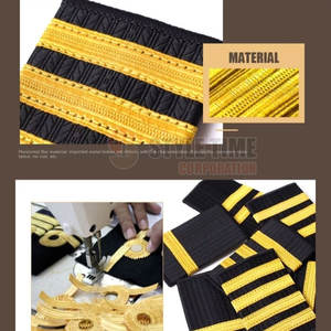 Épaulettes d'épaule durables avec broderie pour présentation ou utilisation dans un costume, épaulettes tissées avec détails en fil fin - Product Image 5