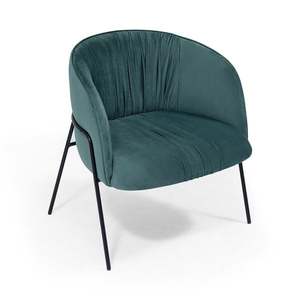 Modern Metal Living Room <b>Chair</b> <b>Velvet</b> Cushioned and Seat Armchair with Solid Back and Foam Padding for Indoor Use - Product Image 4