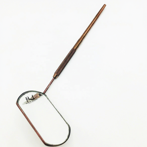 Miroir à cils en acier inoxydable de haute qualité, or rose, logo personnalisé au plasma, écologique, pour extensions de cils, article de beauté en gros - Product Image 2