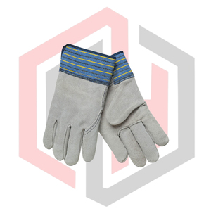 ถุงมือหนังฟอกโครเมียมแบบสั้น สำหรับงานทั่วไป ป้องกันการบาด ป้องกันสารเคมี ป้องกันความร้อน กันลื่น ปรับขนาดได้ - Product Image 3