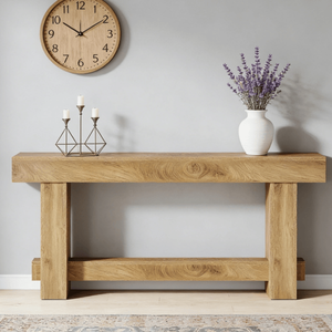 Consolle Lunga Moderna di Lusso in Legno Massello, Arredamento Contemporaneo per Ingresso, Appartamento o Soggiorno d'Hotel - Product Image 4
