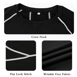 Maillot de bain à manches longues pour homme, noir, rouge, blanc, imprimé par sublimation, séchage rapide, compression, pour le surf, les sports de plage - Product Image 4