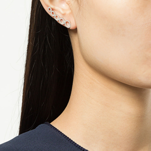 Geometric <b>Crystal</b> Clip-On <b>Earrings</b> Women Minimalist Rhinestone Oval <b>Studs</b> Everyday Wear Jewelry - Product Image 4