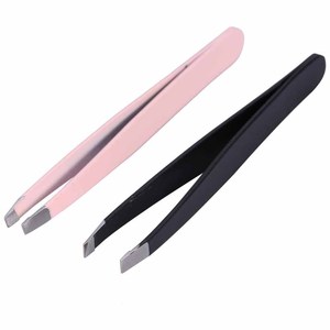 Stainless Steel Slanted Tip Eyebrow Tweezers Reusable Makeup Hair <b>Removal</b> Shaping <b>Tool</b> for Home Salon - Product Image 3