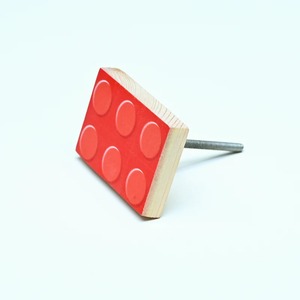 Handmade Modern Red Drawer Knobs Dresser Door Handles <b>Cupboard</b> Pulls <b>Pine</b> Wood Cabinet Kitchen Handle Top Easy Installation - Product Image 1