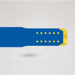 Ceinture de championnat de lutte poids lourd mondial UPW, quatre plaques latérales, sangle bleue, métal doré, laiton, zinc - Product Image 6