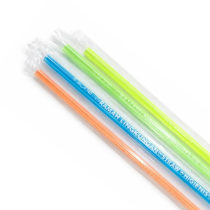 Pailles à bulles colorées en polypropylène (PP) de 6 mm, emballées individuellement, origine Indonésie - Product Image 1