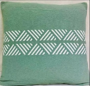 <b>Blue</b> Square <b>Cushion</b> <b>Cover</b> Solid Color Classic Style Handmade Stitching Home Decor Pillow Cases - Product Image 6
