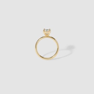4 CT Certified Oval <b>Solitaire</b> Lab Grown Diamond Engagement <b>Ring</b> – 14K Solid Gold or <b>Silver</b> - Product Image 5