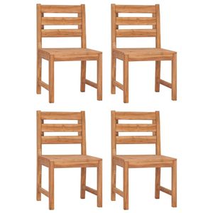 Ensemble de salle à manger de jardin en teck massif naturel, taille standard - Product Image 4