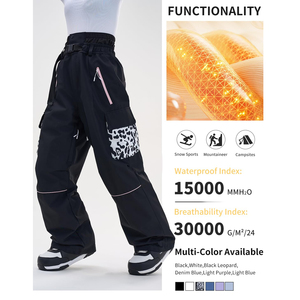 Pantalones de Esquí Profesionales para Mujer, Impermeables y Resistentes al Viento, con Forro de Poliéster, Equipo Duradero para Deportes en Climas Fríos - Product Image 4