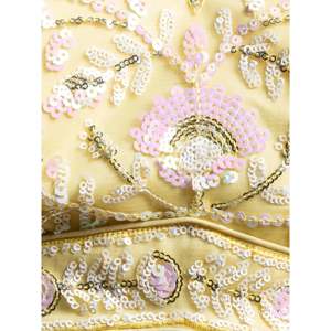 Women's Yellow <b>Sequin</b> Net Party Wear Lehenga Choli Set with Dupatta - Product Image 2