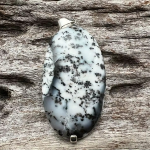 Colgante de ágata dendrítica, plata de ley 925, hecho a mano, piedra de Nuevo México, gema natural, collar, joyería, regalo para mujer - Product Image 1