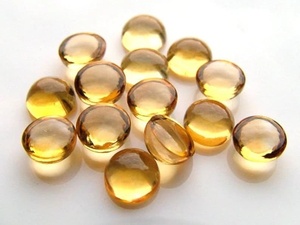 พลอยซิทรินธรรมชาติทรงกลมแบบคาโบชอง ขนาด 3 มม. ถึง 10 มม. พลอยคุณภาพดีแบบปรับขนาดแล้ว ขายส่งเป็นล็อต - Product Image 5