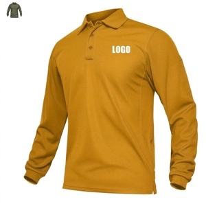 Camiseta de Golf Personalizada de Manga Larga, Tejida, Transpirable y de Alta Calidad para Hombre - Product Image 5