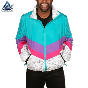 Sublimation Custom Design Zipper Fashionable Windproof Street Wear Windbreaker Jacket Tracksuits And Pant <b>Set</b> - Product Image 3