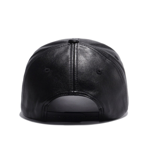 New Design <b>Baseball</b> <b>Caps</b> Genuine Leather Custom Made Black Adjustable Breathable & Waterproof Unisex OEM Service Cheap Prices - Product Image 5