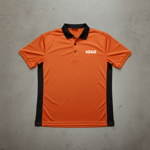 เสื้อโปโลแขนสั้นคอตั้งแบบซิป 1/4 สำหรับผู้ชาย คุณภาพสูง ระบายอากาศได้ดี ตัดต่อสีด้านข้าง ดีไซน์เฉพาะตัว เหมาะสำหรับกีฬากอล์ฟ - Product Image 5