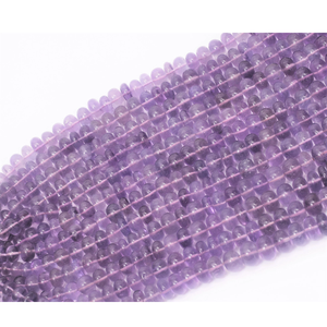 Perles de pierre précieuse améthyste naturelle lisses en forme de rondelle, 16 pouces, 5-12 mm, perles améthyste violettes faites à la main, fabrication de bijoux. - Product Image 3