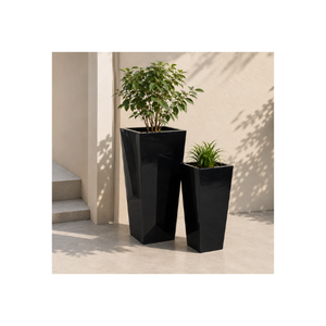 Juego de macetas cuadradas de fibra de vidrio listas para enviar, maceta de diseño moderno para jardín, paisajismo, hogar, oficina, color personalizado - Product Image 1