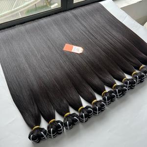 Extensiones de Cabello Humano Remy Virgen de Alta Calidad, con Cutícula Natural Alineada, Liso Extremo, Súper Doble Trama, Tejido a Máquina, Venta al por Mayor - Product Image 1