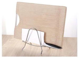 Égouttoir de rangement ovale en acier inoxydable résistant à l'eau pour plan de travail de cuisine, support multi-usages pour planches à découper - Product Image 5