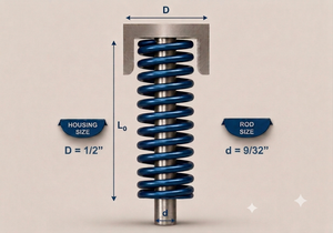Mollificio Bordignon Blue Die Spring Serie RB Redonda, Carcasa de Carga RB, Diámetro: 1/2, Diámetro de la Varilla: 9/32 - Product Image 1