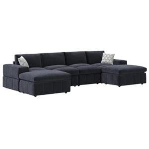 Sofá esquinero de estilo vintage para sala de estar de casa tipo villa de estilo americano, sofá seccional modular retro duradero. - Product Image 3