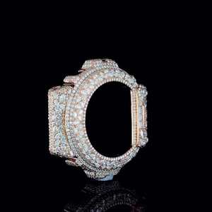 Boîtier de montre personnalisé de luxe plaqué or rose, serti de moissanite, design ajouré, style Hip Hop, 6900, passe le testeur - Product Image 4