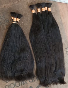 Venta al por mayor indio Remy extensiones de cabello virgen suave liso recto y delgado solo dibujado un donante cabello natural - Product Image 1