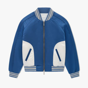 Vestes universitaires personnalisées pour hommes, grande taille, brodées, patchwork, avec fermeture éclair double sens - Product Image 1