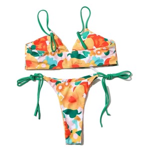 Conjunto de Bikini Acanalado para Mujer, Cintura Alta, Traje de Baño Sexy para Verano, Proveedor OEM de Fábrica - Product Image 3