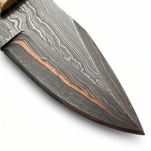 Cuchillo de Cocina de Acero Damasco y Cobre, Hecho a Mano, Herramienta Culinaria para Preparar Carne, Verduras, Frutas y Alimentos - Product Image 6