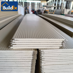 แผ่นผนังภายนอกโลหะแกะส<span class=keywords><strong>ล</strong></span>ักประหยัดพ<span class=keywords><strong>ล</strong></span>ังงานพร้อมฉนวนโฟม <span class=keywords><strong>PU</strong></span> - Product Image 2