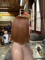 Perruque Courte Bob Couleur Tendance 2026 Style Vietnamien Cheveux Premium Raides Raie Centrale Effet Naturel pour Femme