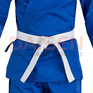 Uniforme de judo bleu pour garçons, 100% coton, vêtements d'arts martiaux durables, coupe régulière, ceinture blanche incluse - Product Image 5
