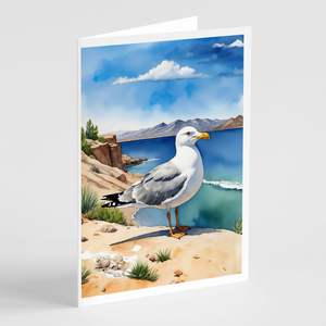 Utah California Gull Whimsical A7 Tarjetas de notas Paquete de 8 tarjetas en blanco con sobres Tarjetas de felicitación de tamaño 5x7 - Product Image 1
