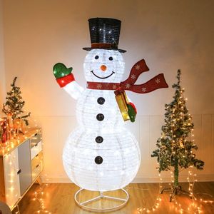 200-Light 6ft Retractable Snowman Garden Decoration 10% Flash Bubble 30v 3.6w Hand Inflatable Outdoor Holiday Yard Decorations - Product Image 6
