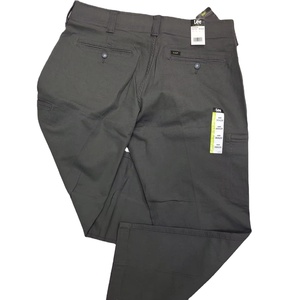 Pantalon décontracté pour homme, coupe régulière, 100% coton, léger, taille mi-haute, devant plat, anti-froissement, respirant, écologique, été - Product Image 5