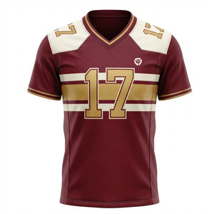 Camiseta deportiva de fútbol americano para hombre con logotipo personalizado, gráficos, nombre, número y material para juego competitivo - Product Image 1