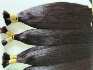 Venta al por mayor de extensiones de cabello humano en bruto de alta calidad, a granel sin trama, cabello virgen de onda profunda de Vietnam a buen precio - Product Image 3