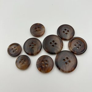 High Quality Custom Round 4-Hole Buffalo Horn Animal Style Durable <b>Handmade</b> Sewing Buttons for <b>Clothes</b> Shirt Suit - Product Image 3