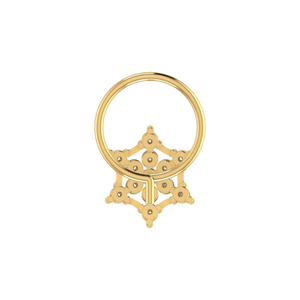 AJRETAIL 0.08 Carat Diamond 14K <b>Gold</b> Flower Ethnic <b>Nose</b> Pin HI Color VS-SI Clarity Brilliant Fine Piercing Jewelry for Women - Product Image 5