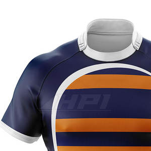 Camiseta de Rugby de Poliéster de Manga Corta para Hombre, Camiseta Deportiva para Partidos de Equipo, Camiseta de Rugby con Logotipo Personalizado Estampado para Entrenamiento - Product Image 4