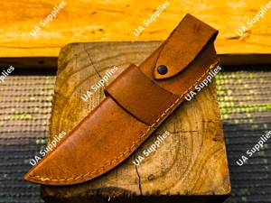 Funda de Cuero Moderna Hecha a Mano de Alta Calidad para Cuchillos, de Piel Genuina de Vaca, con Presilla Vertical para Cinturón, Sin Cierre, Ligera - Product Image 4