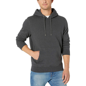 320 GSM 100% Cotton Vintage Fitness Zipper-Up Solid Digital Printing Custom Logo Winter Gym <b>Black</b> Hoodies <b>Men</b> - Product Image 3