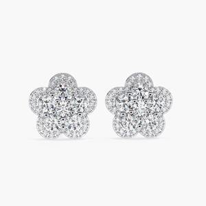 Boucles d'oreilles clous en diamant de laboratoire en forme de cerf-volant, or 14 carats, certifiées IGI, bijoux de luxe modernes, géométriques et minimalistes pour fiançailles et soirées - Product Image 3