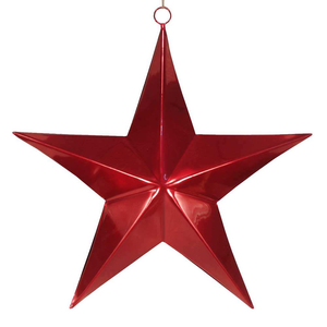Estrella Colgante de Navidad de Aluminio Ecológica de Último Diseño, Tamaño Personalizado, Decoración para Árbol, Recubierta de Rojo Metálico - Product Image 1