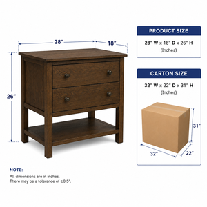 Mesa de Noche de Cuero con 40% de Descuento, Moderna y Lujosa, con 2 Cajones y Estante Abierto, Muebles de Dormitorio Directo de Fábrica - Product Image 2